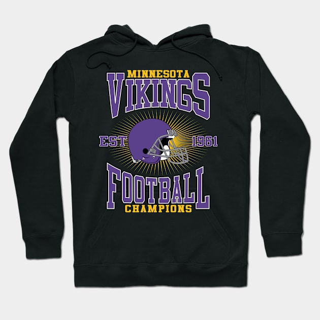 Minnesota Vikings Football Champions Hoodie by genzzz72